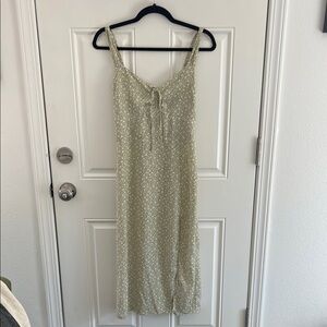 Abercrombie & Fitch Green and White Midi Dress